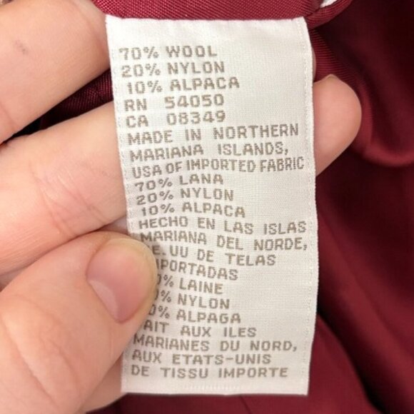 Jones New York Size: 14 VTG Red and Tan Houndstooth Jacket Wool and Alpaca Blend - Picture 11 of 11